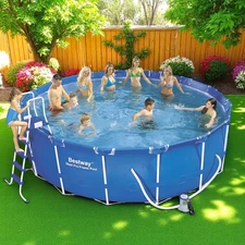 Каркасный бассейн BestWay 56100, 457 х 122 см., с фильтр-насосом